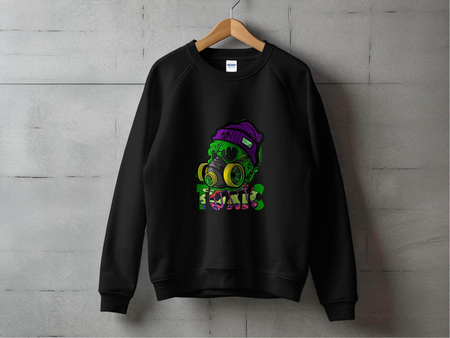 Toxic Waste Character Image Design Printed Graphic Sweater - Design & Vybe