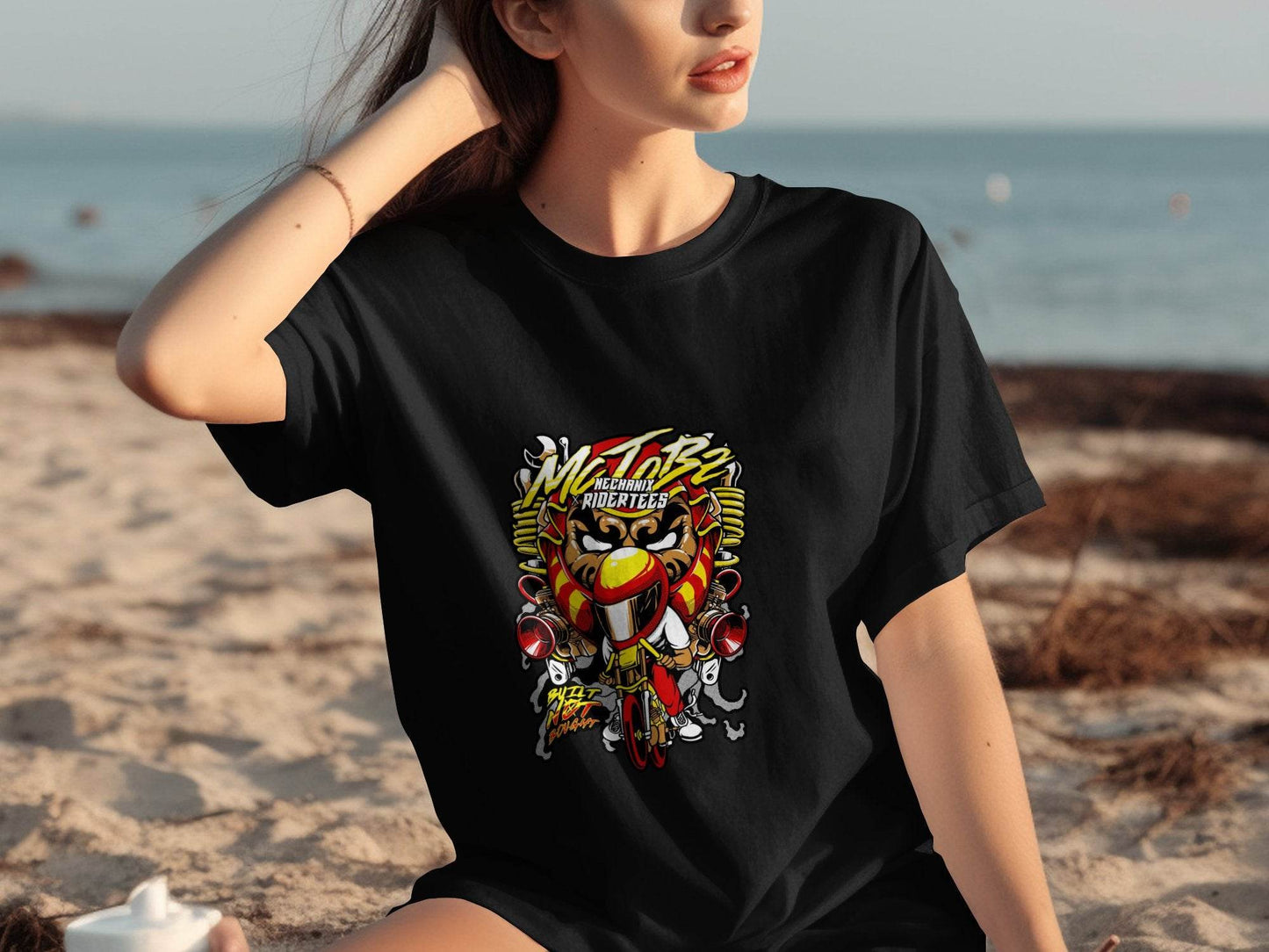 Motorbz Mechanix Ridertees Built Not Bought Graphic T-Shirt - Design & Vybe