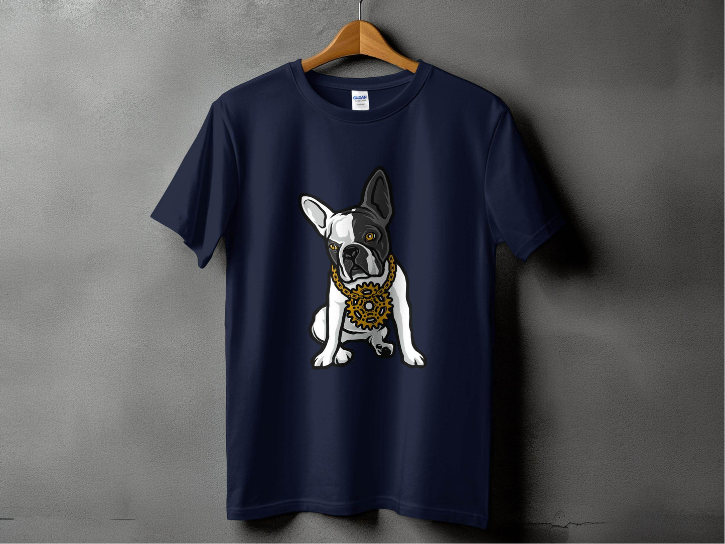 Cool French Bulldog with Bling Design T-Shirt - Design & Vybe