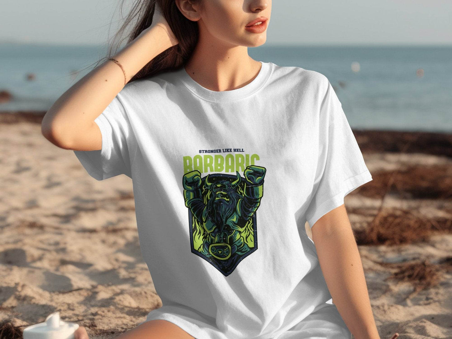 Stronger Like Hell Barbaric Warrior Graphic T-Shirt - Design & Vybe