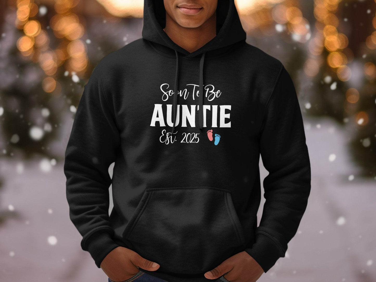 Soon To Be Auntie Est 2025 Design New Auntie Hoodie - Design & Vybe