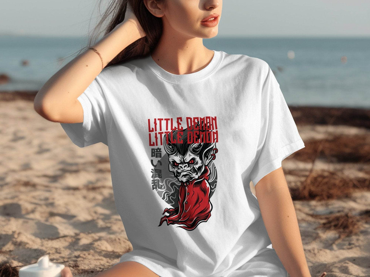 Little Demon Graphic Japanese Art Style T-Shirt - Design & Vybe