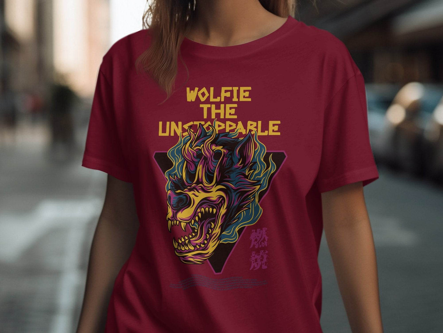 Wolfie The Unstoppable Graphic Design Cool T-Shirt - Design & Vybe
