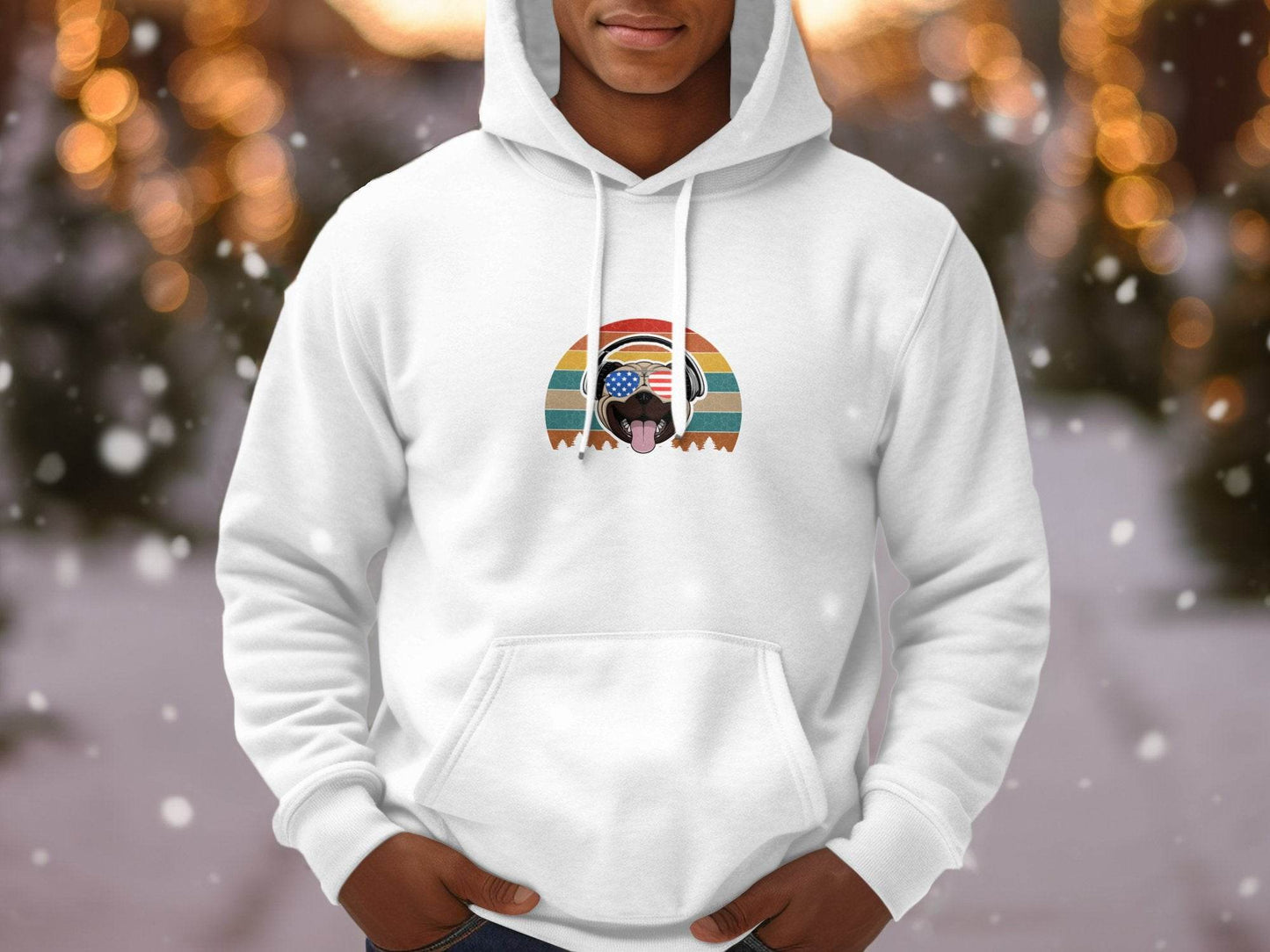 Retro Pug Dog with Headphones Graphic Tee Sweater - Design & Vybe