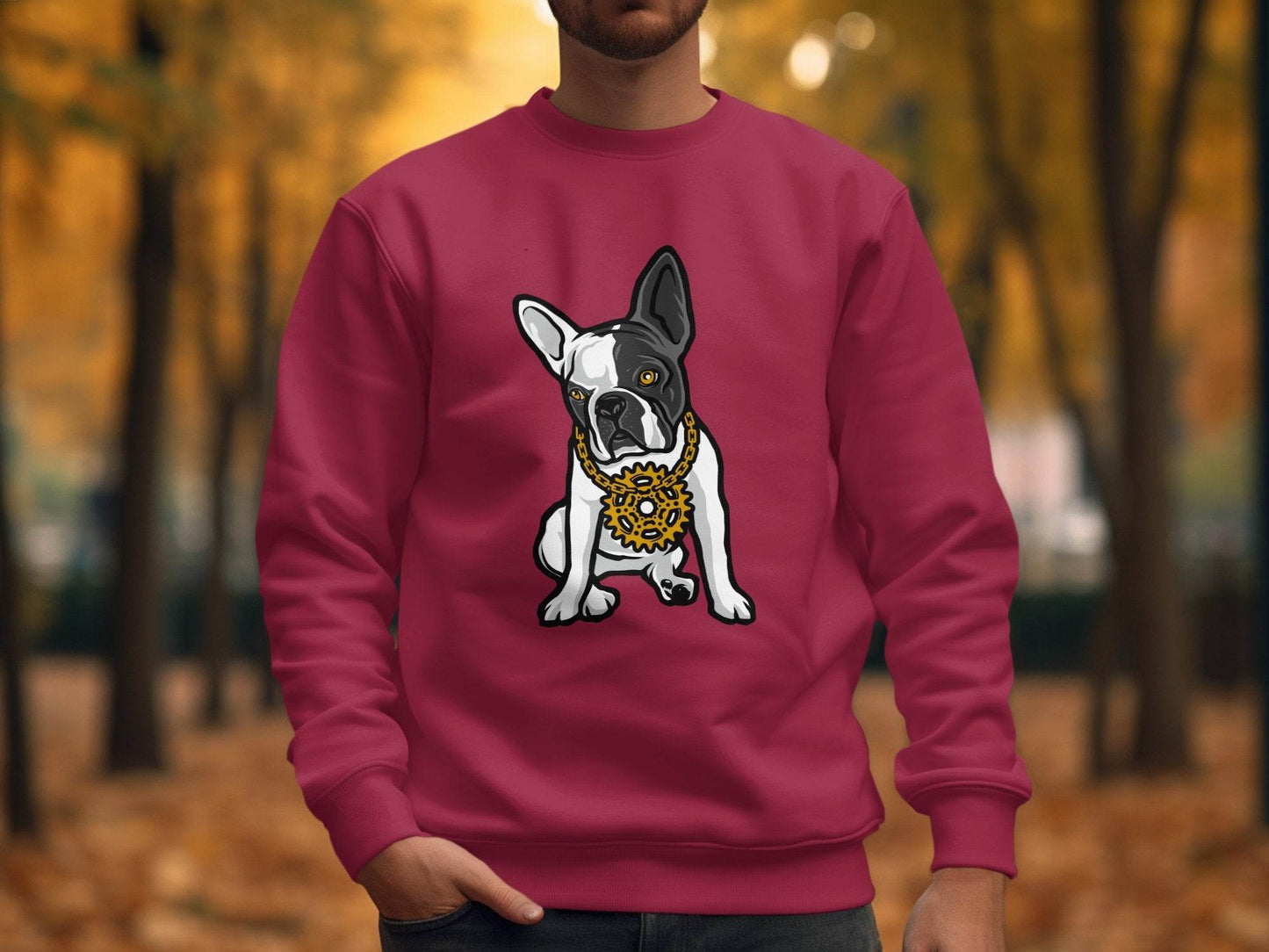 Cool French Bulldog with Bling Design Sweater - Design & Vybe