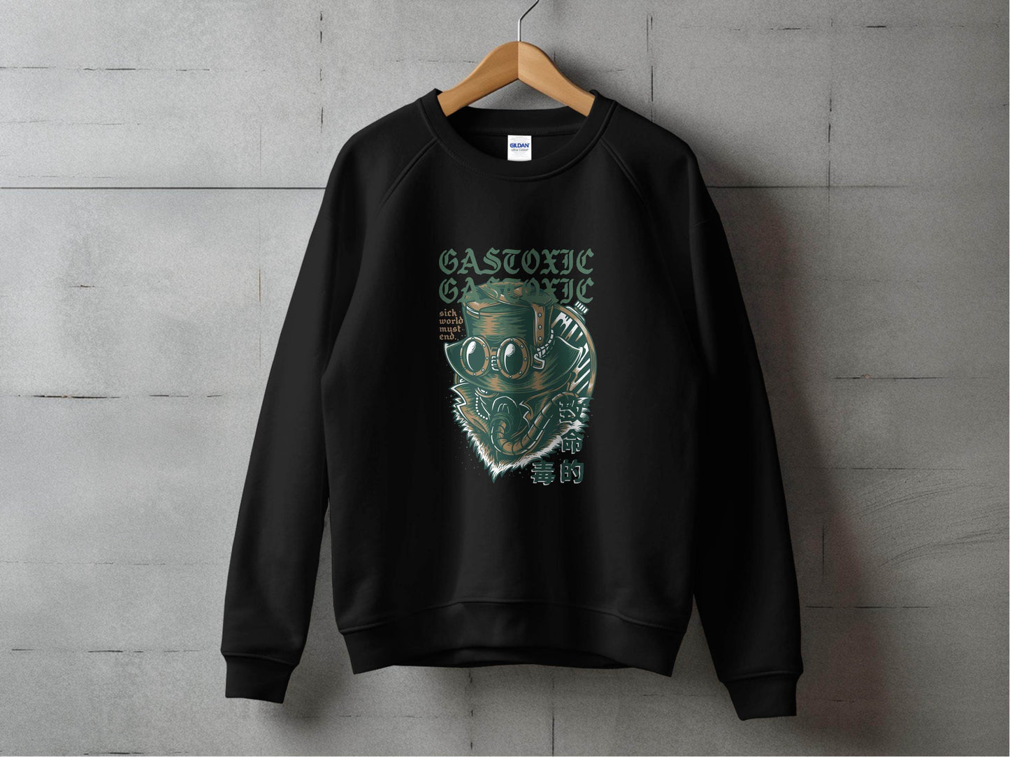 Gastoxic Sick World Must End Illustrated Artwork Sweater - Design & Vybe