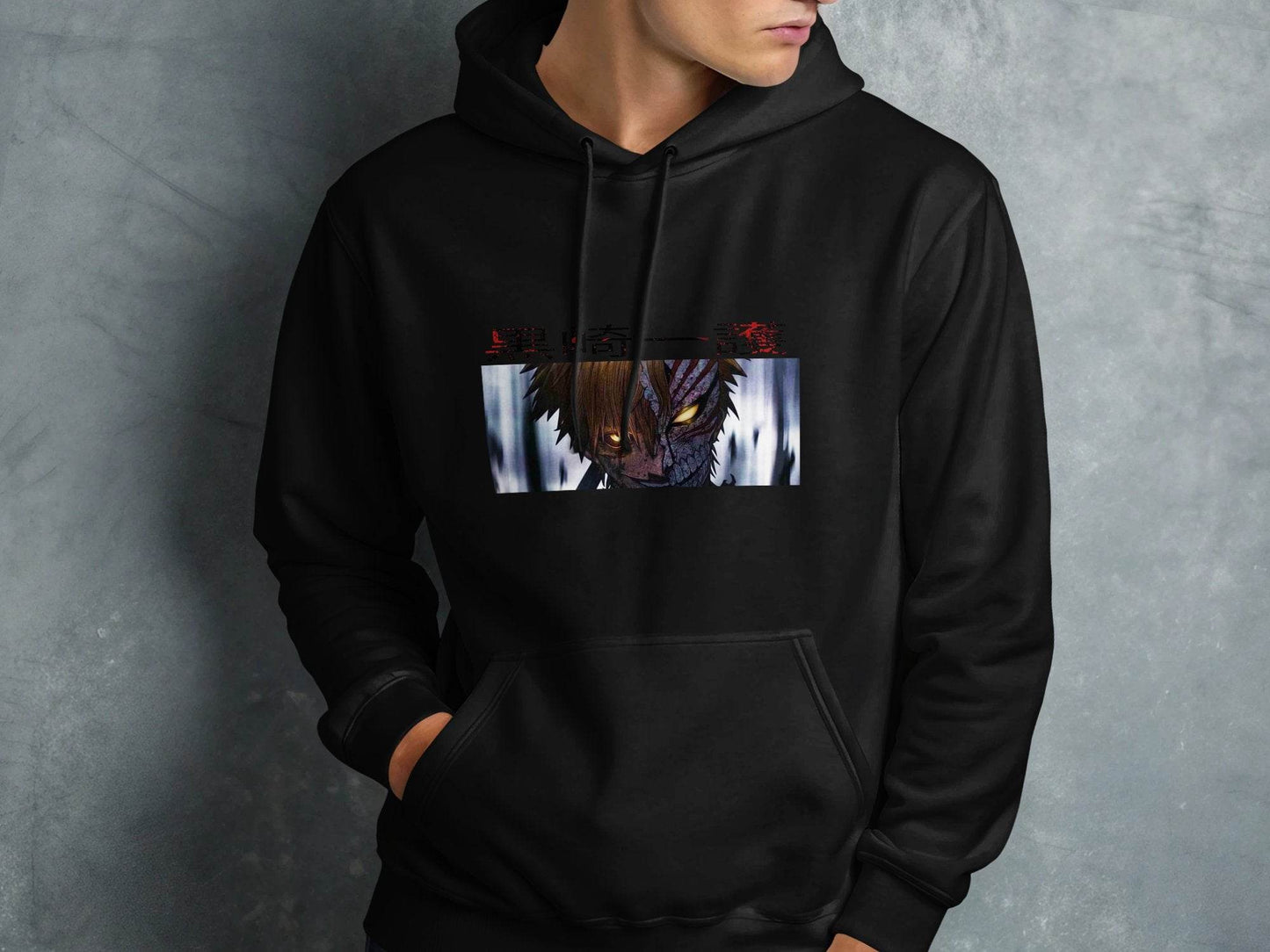 Anime Character Half Mask Kurosaki Ichigo Art Hoodie - Design & Vybe