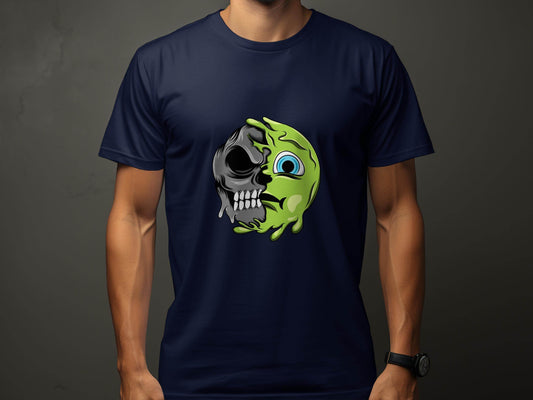 Half Skull Half Slime Design For All New T-Shirt - Design & Vybe