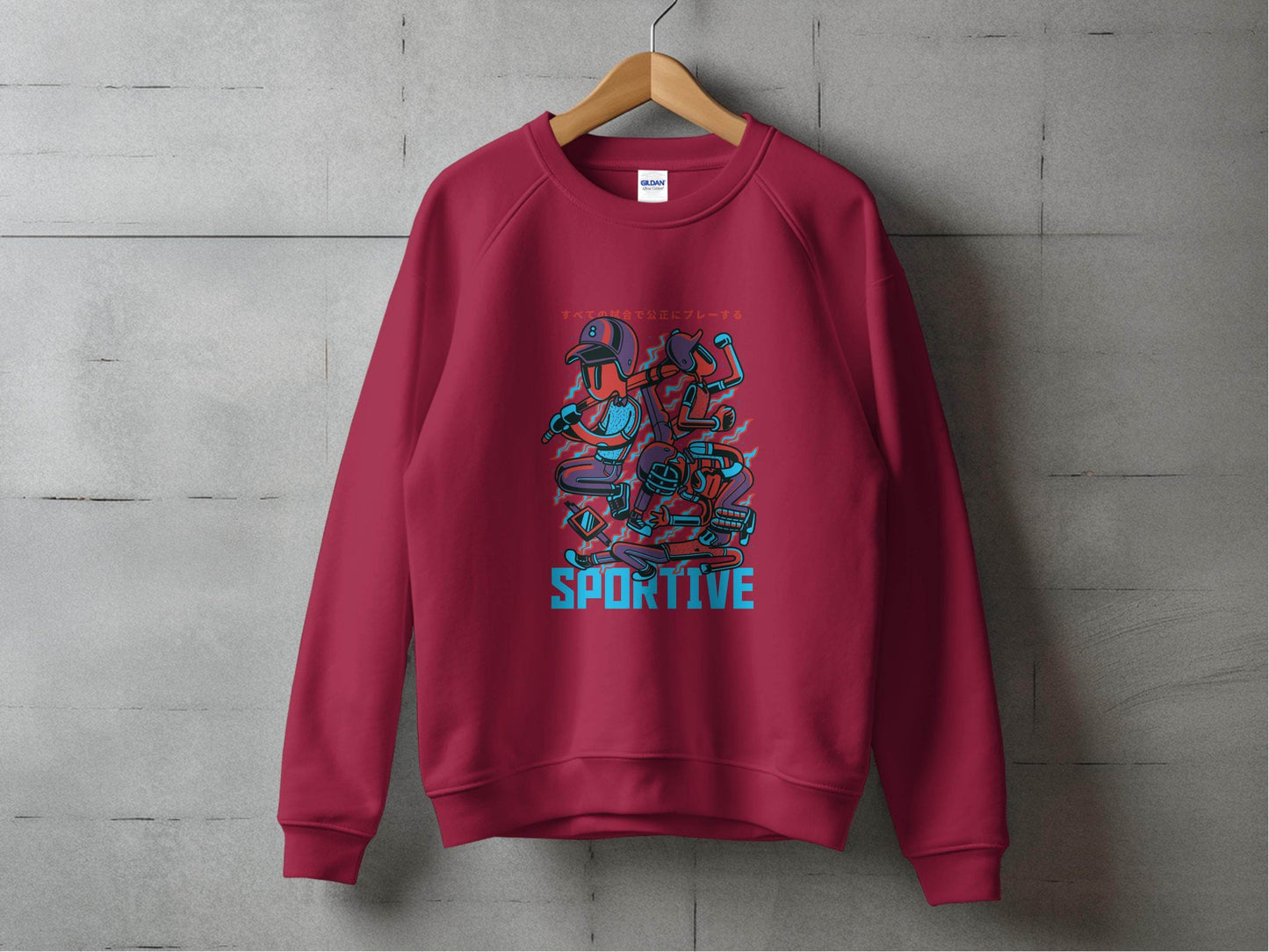 Sportive Characters Artistic Graphic Design Premium Sweater - Design & Vybe