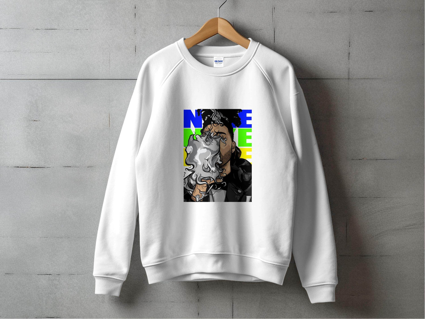 NEON Color Theme Abstract Art Smoke Design Hoodie - Design & Vybe
