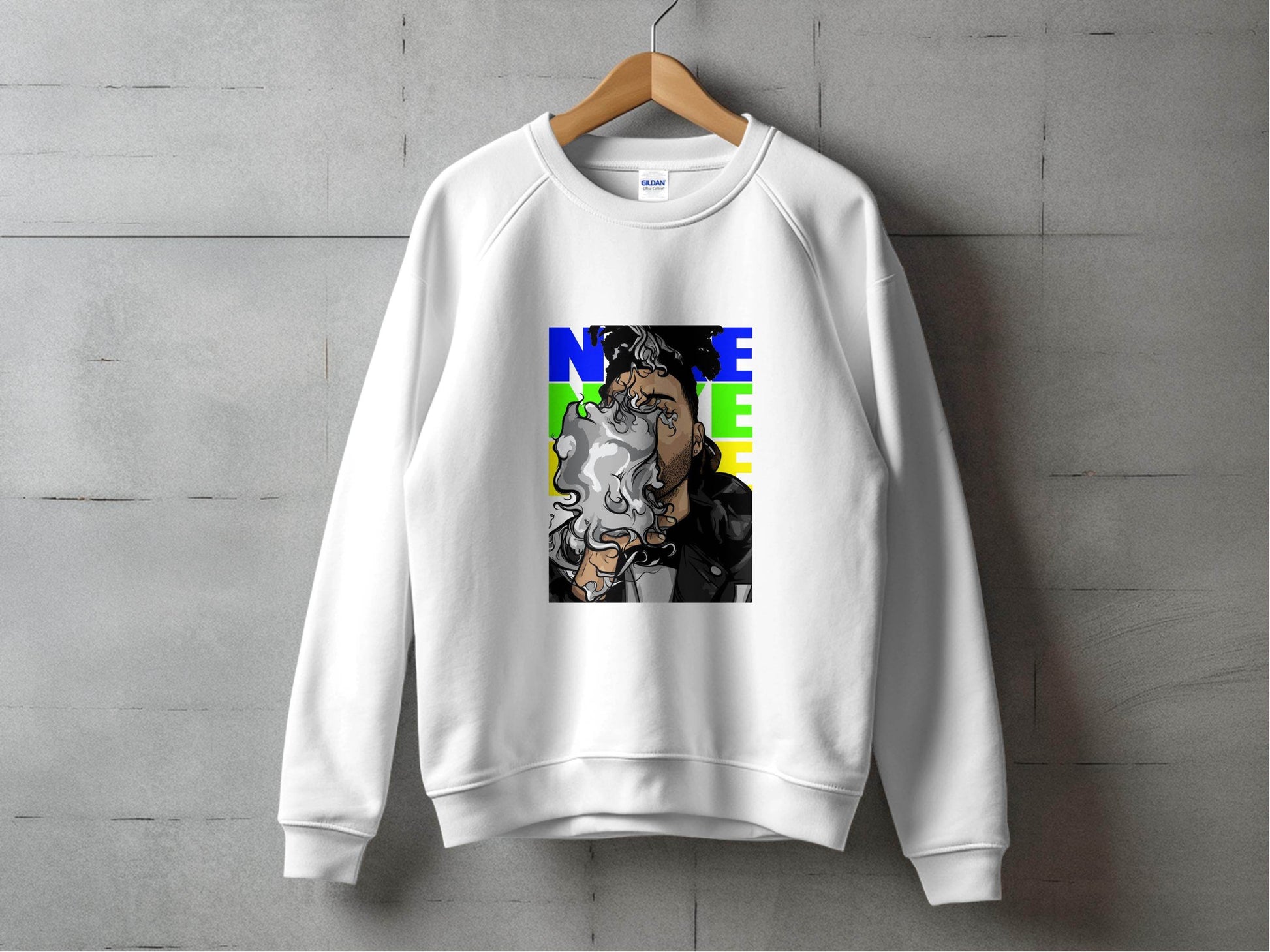 NEON Color Theme Abstract Art Smoke Design Hoodie - Design & Vybe