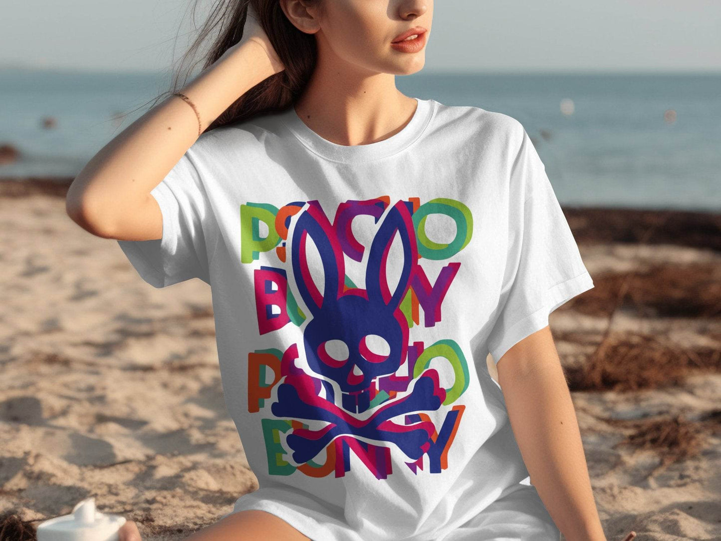 Bold and Colorful Design with Rabbit Skull T-Shirt - Design & Vybe