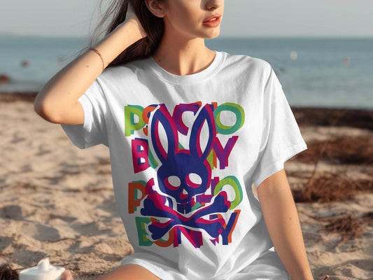 Bold and Colorful Design with Rabbit Skull T-Shirt - Design & Vybe