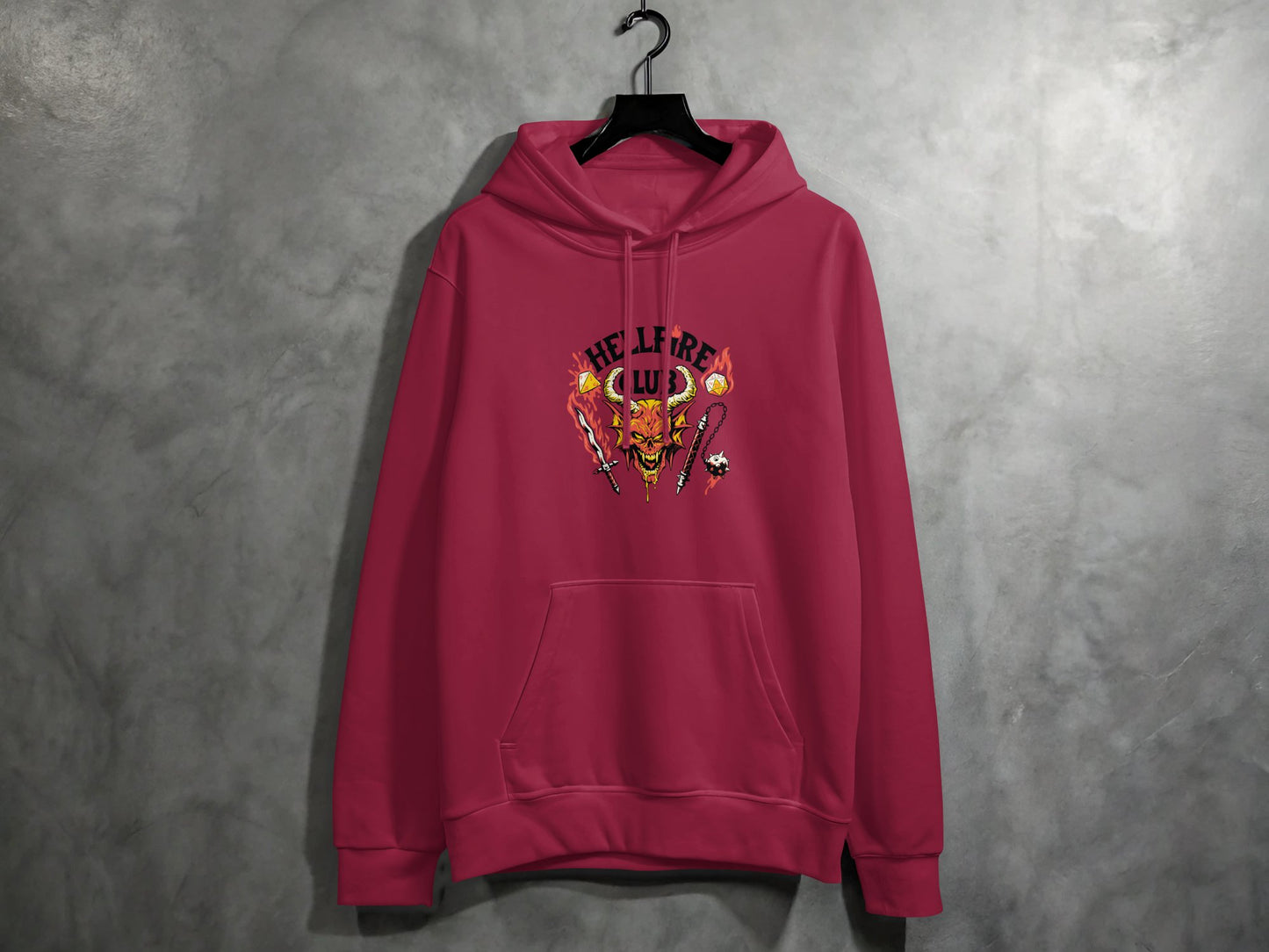 Hellfire Club Hoodie with Demonic Skull product type