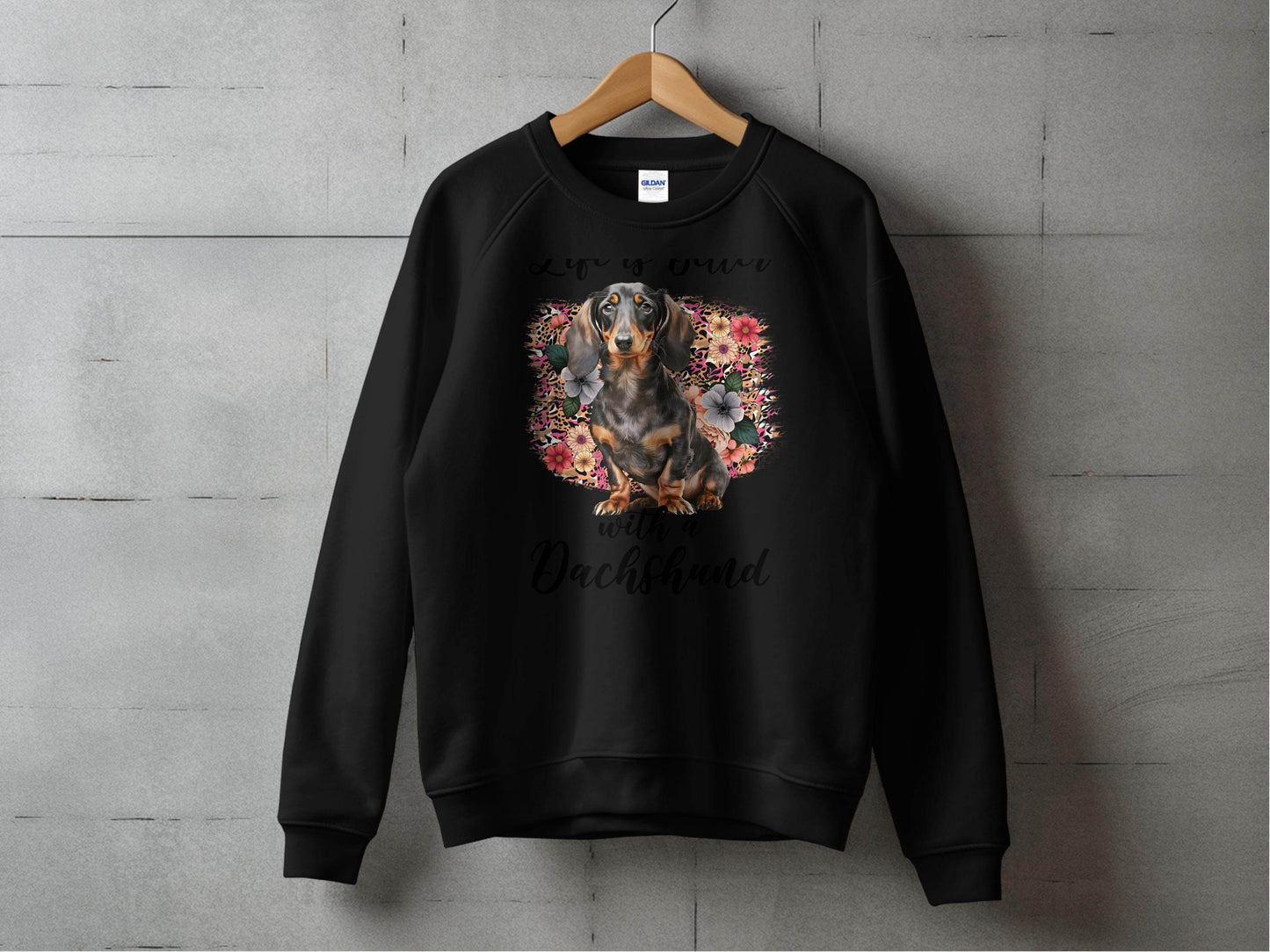 Life is Better with a Dachshund Cute Doggy Animal Sweater - Design & Vybe