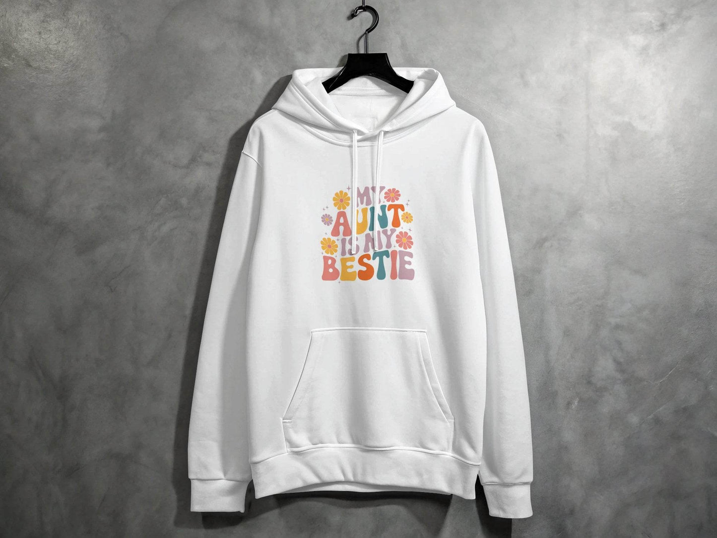 My Aunt is My Bestie Floral Design Graphic Hoodie - Design & Vybe