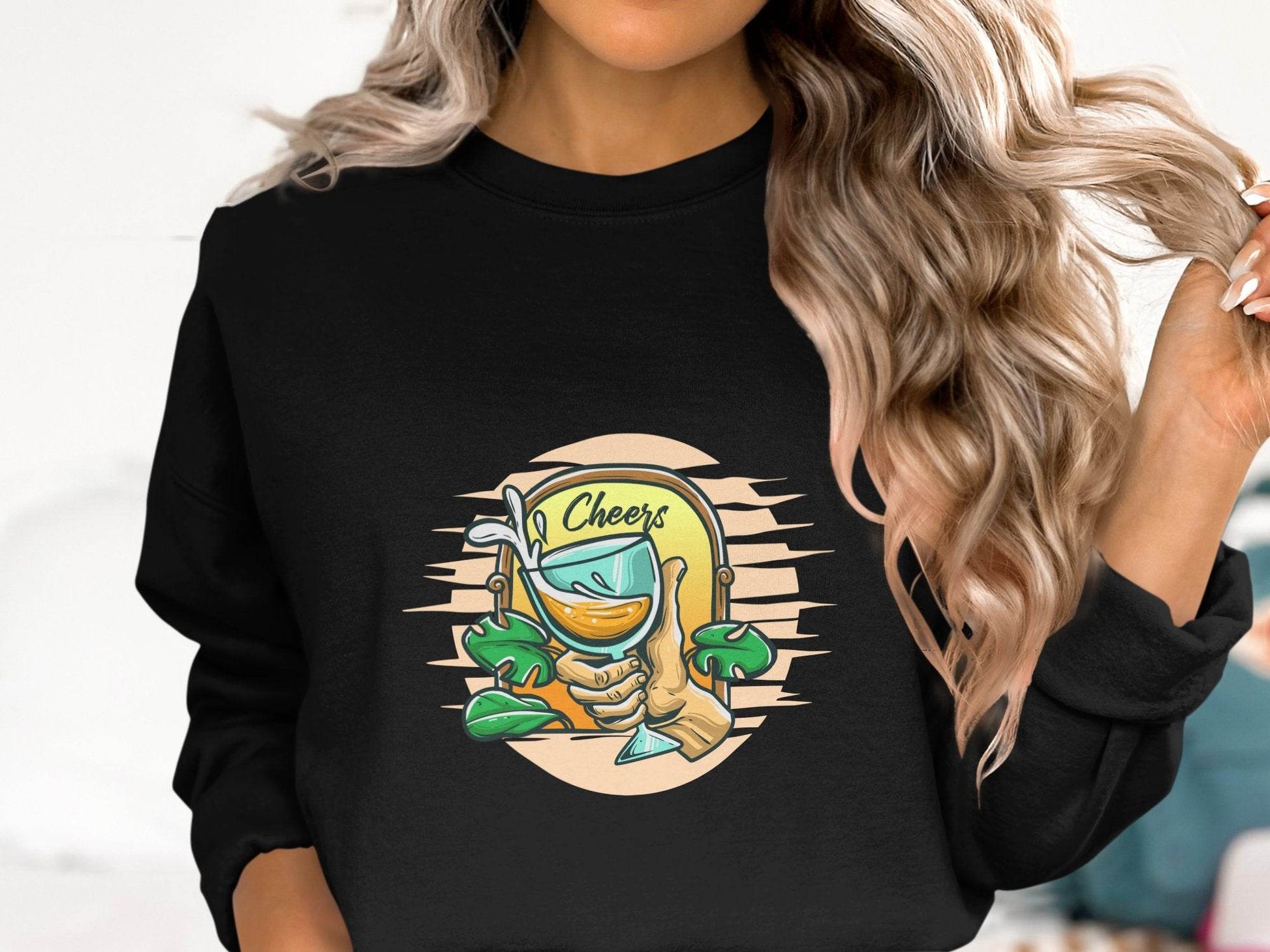 Celebration Cheers Graphic Art Design Sweater - Design & Vybe