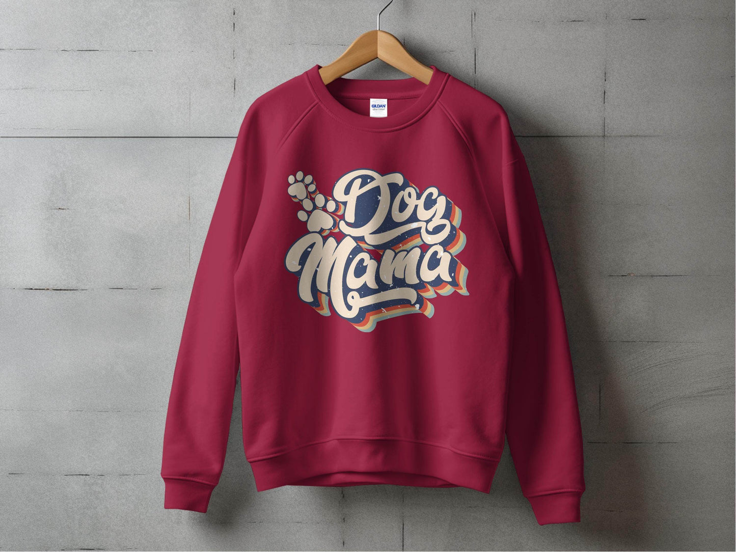 Retro Style Dog Mama Vintage Design Graphic Sweater - Design & Vybe