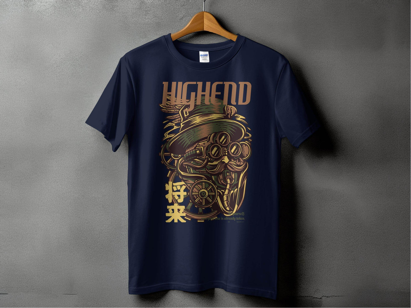 Highend Steampunk Character Illustration Print T-Shirt - Design & Vybe