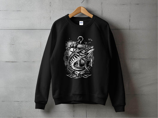 Nautical Anchor Design With Marlin Graphic Sweater - Design & Vybe