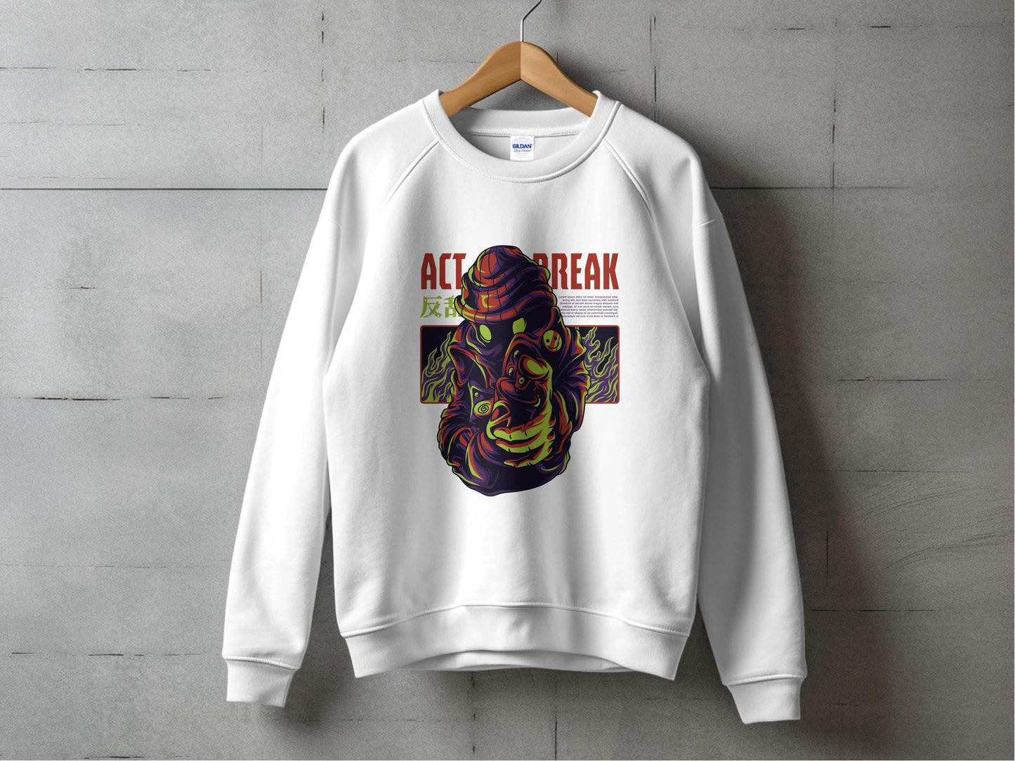 Act Break Graffiti Style Creative Design Sweater - Design & Vybe