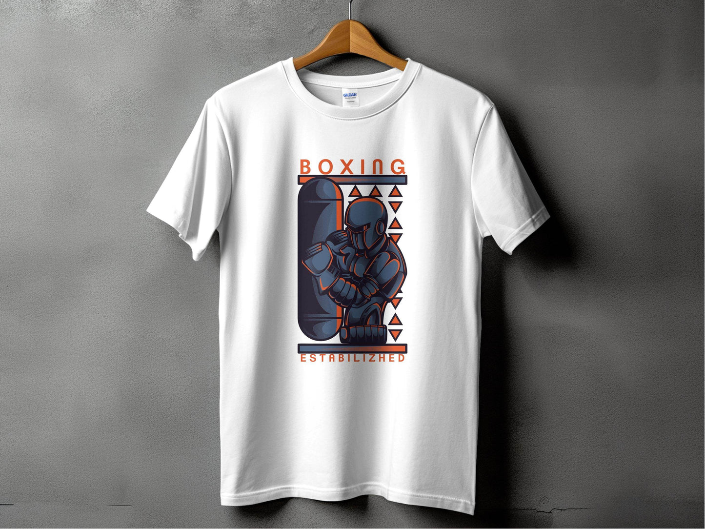 Established Boxing Warrior Punching Bag Bold Style T-Shirt - Design & Vybe