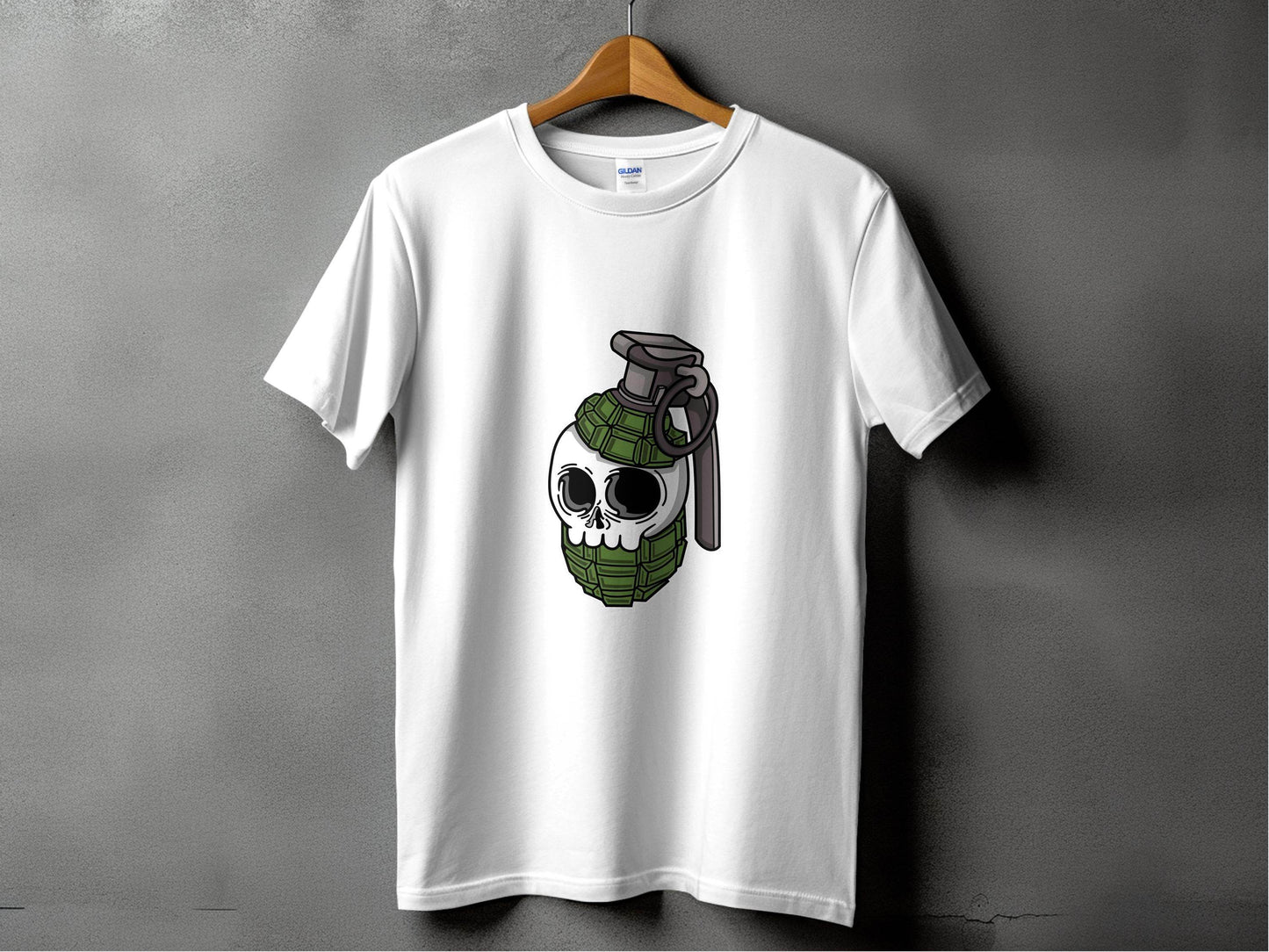 Skull Grenade Graphic Design Funny Unique Style T-Shirt - Design & Vybe
