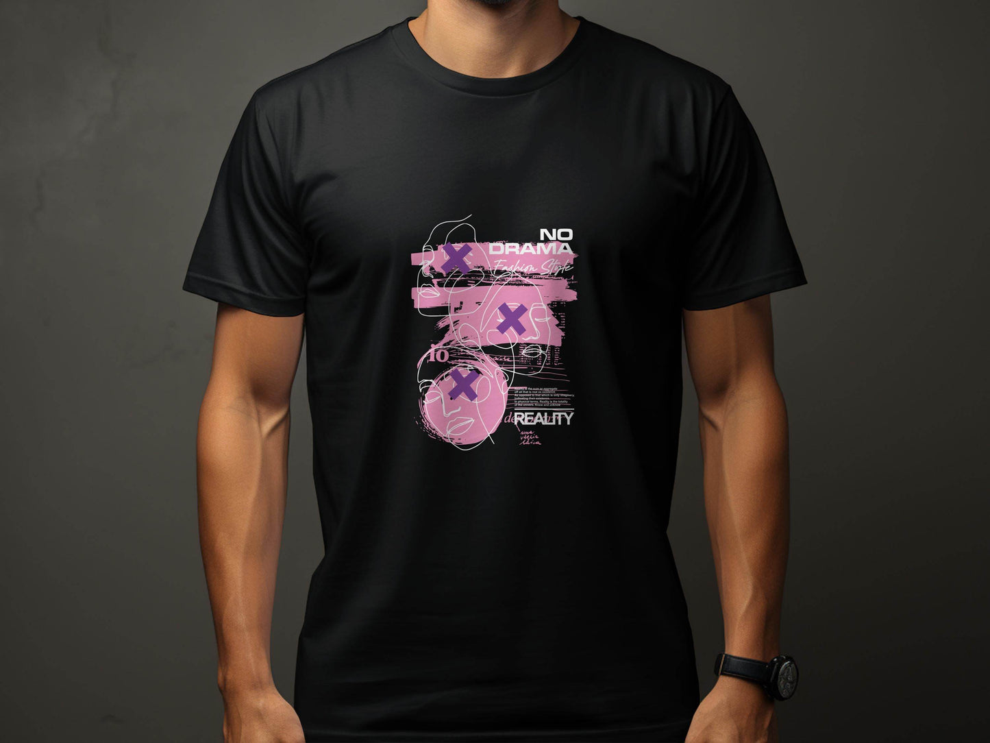 No Drama Fashion Style Reality Art Graphic T-Shirt - Design & Vybe