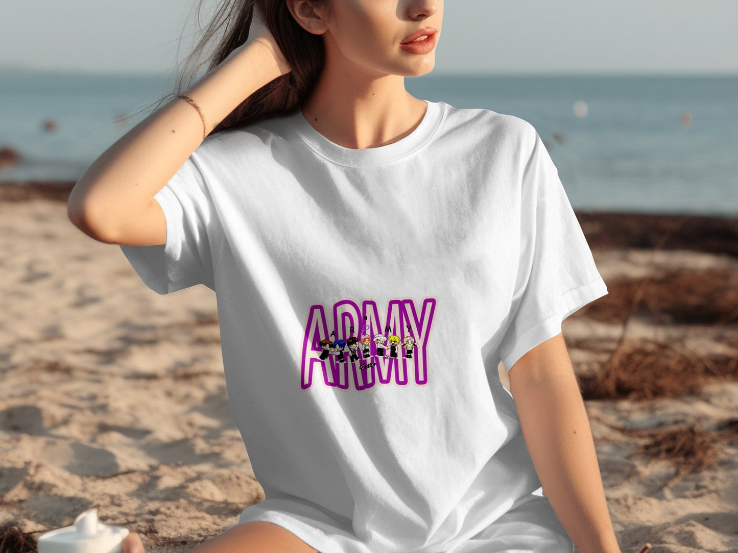 Stylish Beach Army Graphic Tee Shirt product type