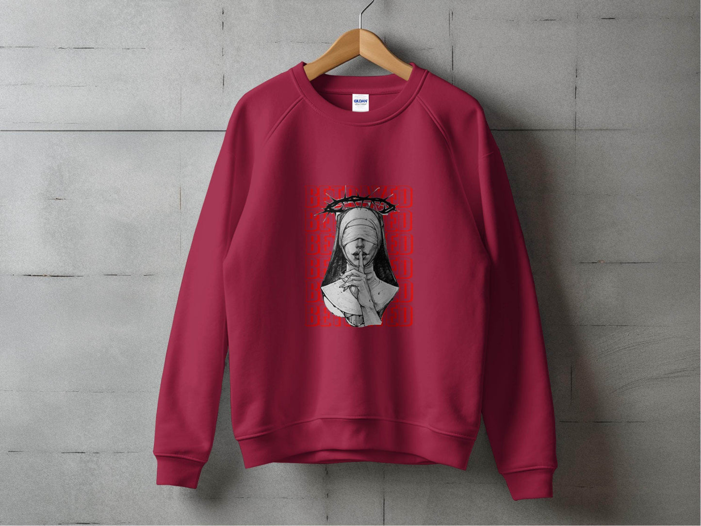 Blind Nun Betrayed Shhh Artistic Expression Design Sweater - Design & Vybe