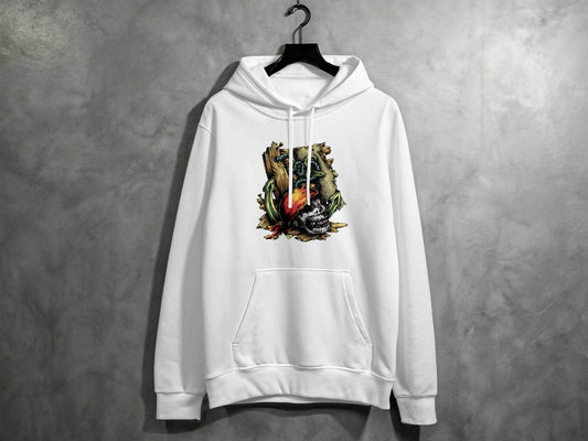 Pirate Skull with Vibrant Bandana and Anchors Hoodie - Design & Vybe