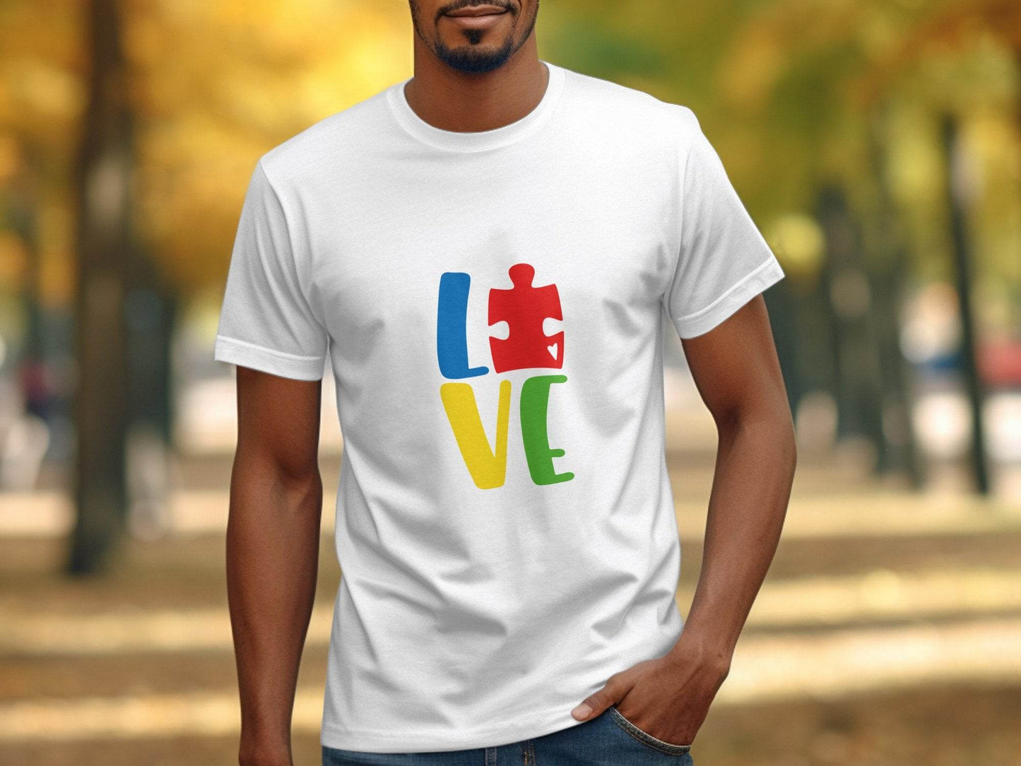 Autism Awareness Puzzle Piece Love Graphic T-Shirt - Design & Vybe