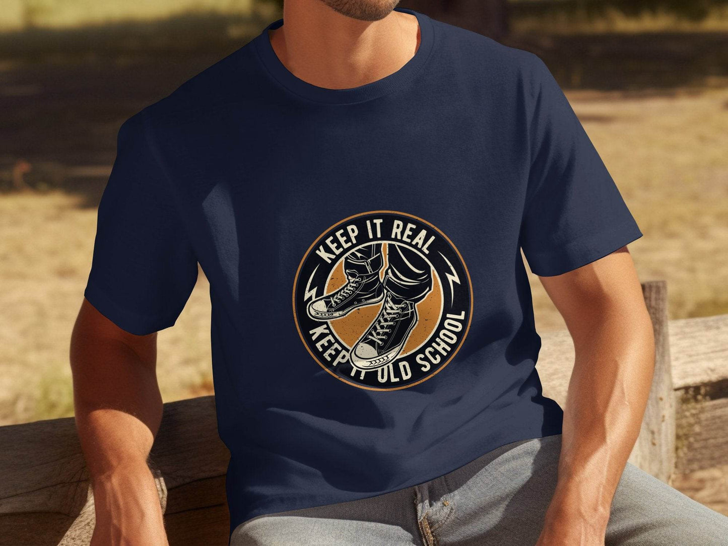 Keep It Real Keep It Old School Retro Graphic T-Shirt - Design & Vybe