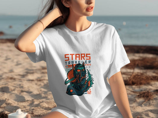 Stars Traveler Numb Twelve Graphic Cool Space T-Shirt - Design & Vybe