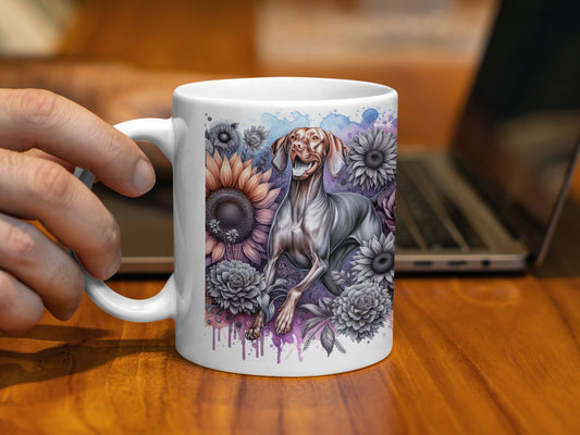 Floral Artistic Dog Design Coffee Mug product type