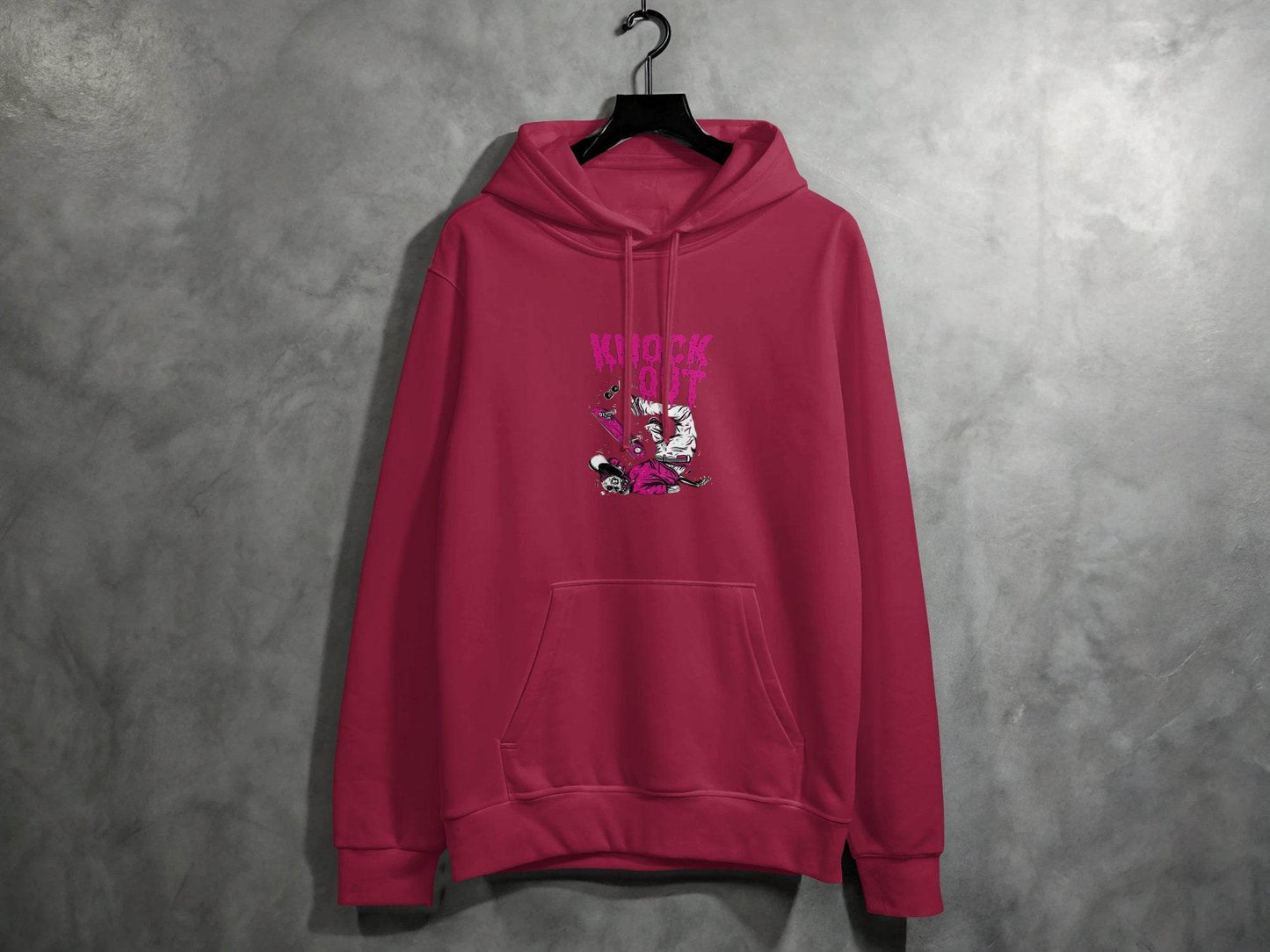 Knock Out Skateboarding Skeleton Illustration Art Hoodie - Design & Vybe