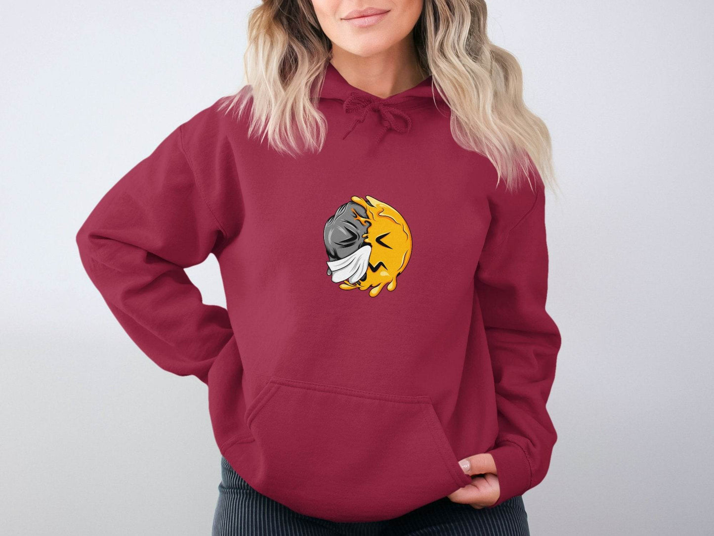 Abstract Art Smiley Design Graphic Hoodie - Design & Vybe
