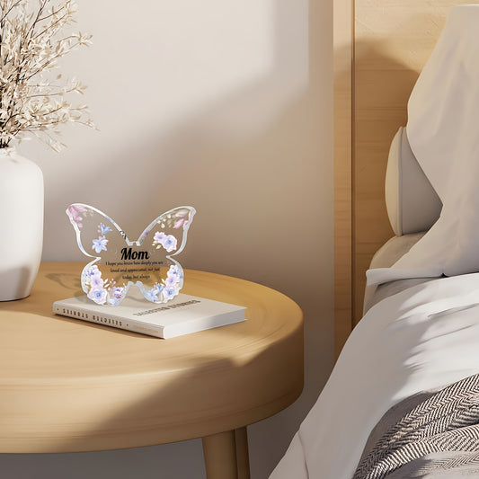 Heartfelt Butterfly Acrylic Keepsake for Mom