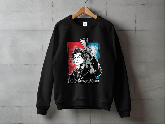 Iconic Bob Hawke Illustration Graphic Print Sweater - Design & Vybe