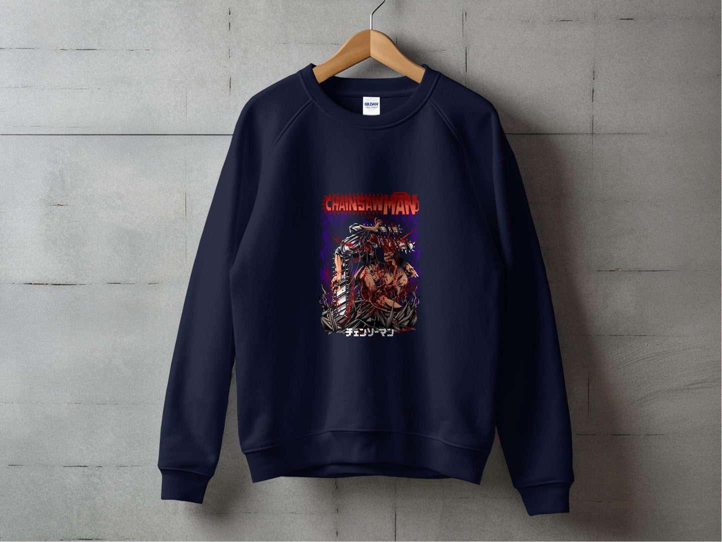 Chainsaw Man Intense Battle Graphic Anime Inspired Sweater - Design & Vybe