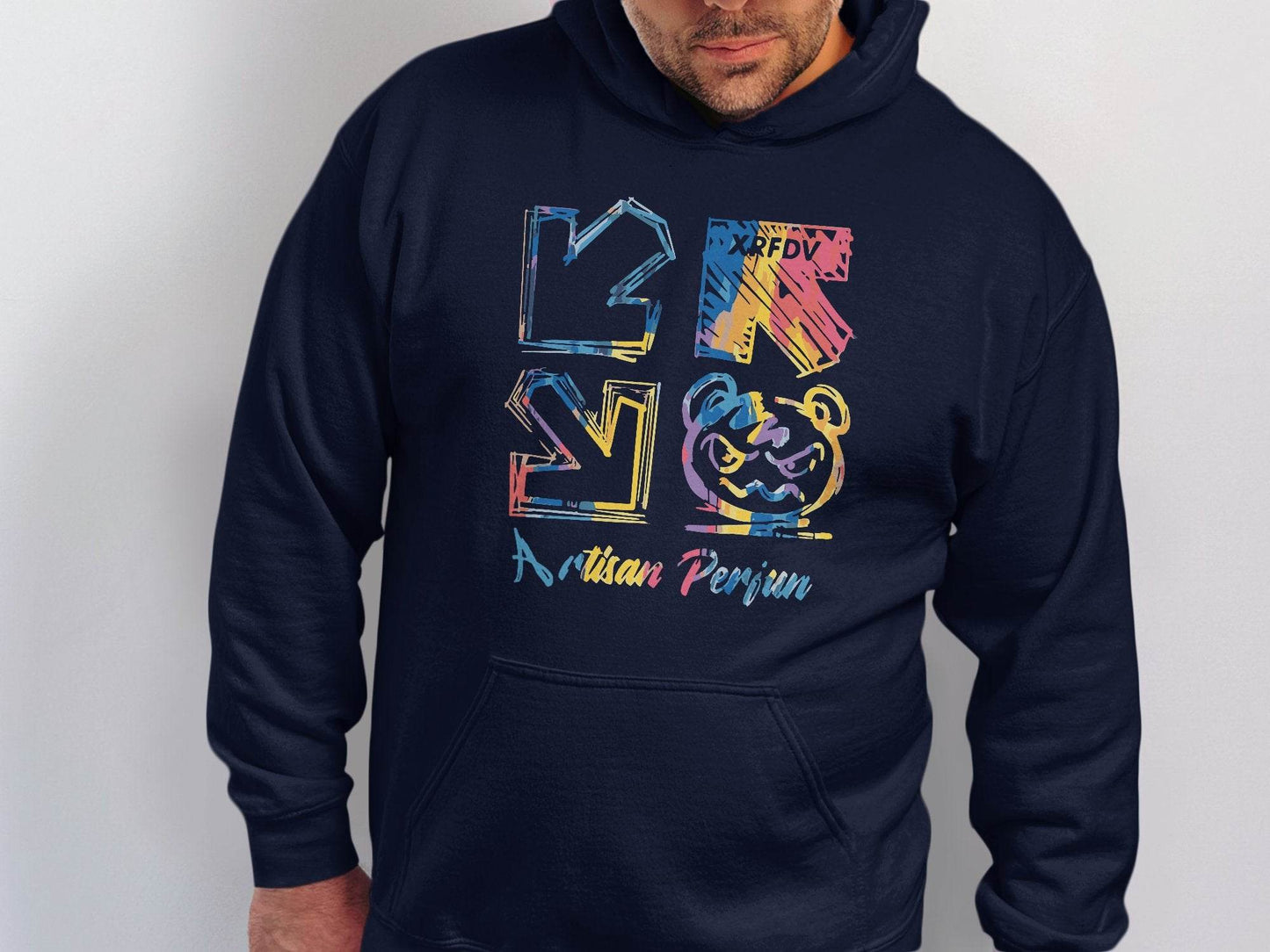 Artisan Perjun Mad Bear Arrow Unique Artistic Pattern Graphic Hoodie - Design & Vybe