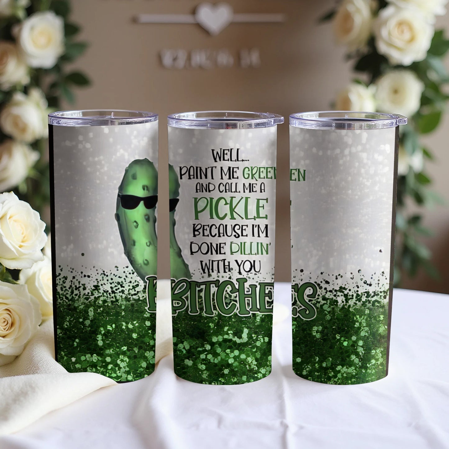 Funny Pickle Themed Personalized Tumbler product type