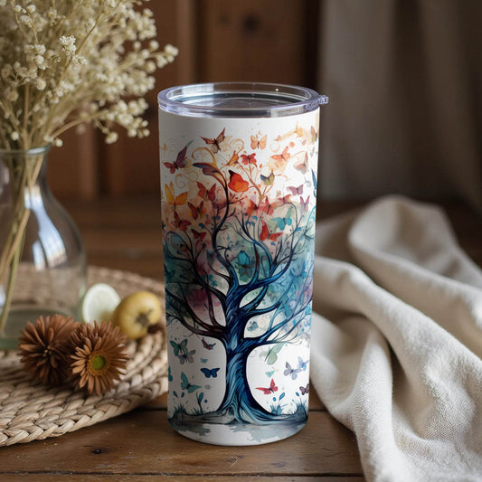 Butterfly Tree Artistic Floral Design Beautiful Art Tumbler - Design & Vybe