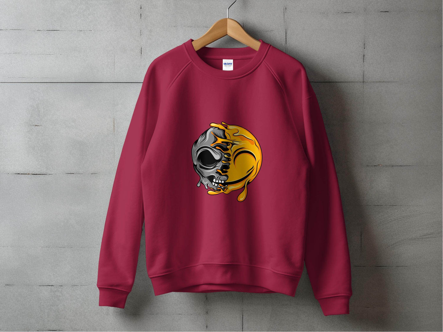 Skull and Liquid Graphic Cool Artistic Style Sweater - Design & Vybe
