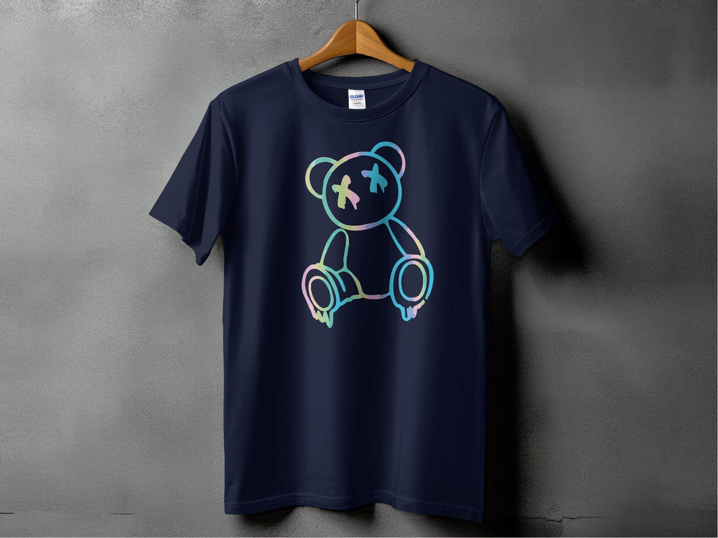 Colorful Abstract Bear Dead Eyes Graphic Design T-shirt - Design & Vybe