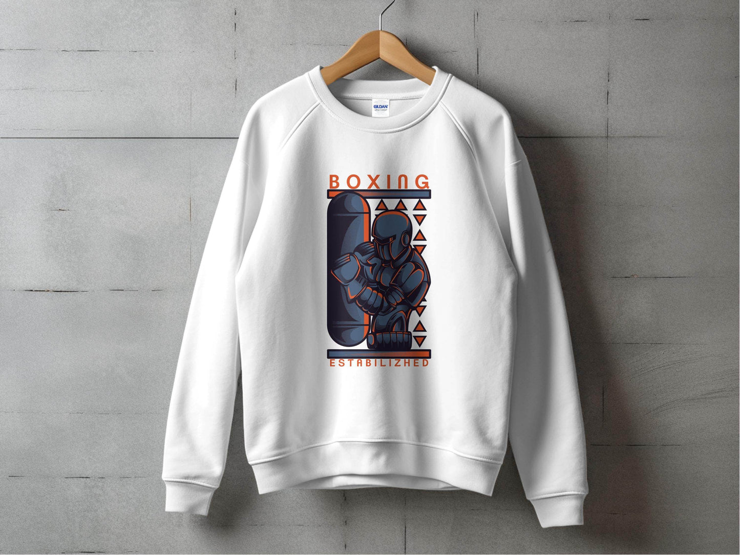 Established Boxing Warrior Punching Bag Bold Style Sweater - Design & Vybe