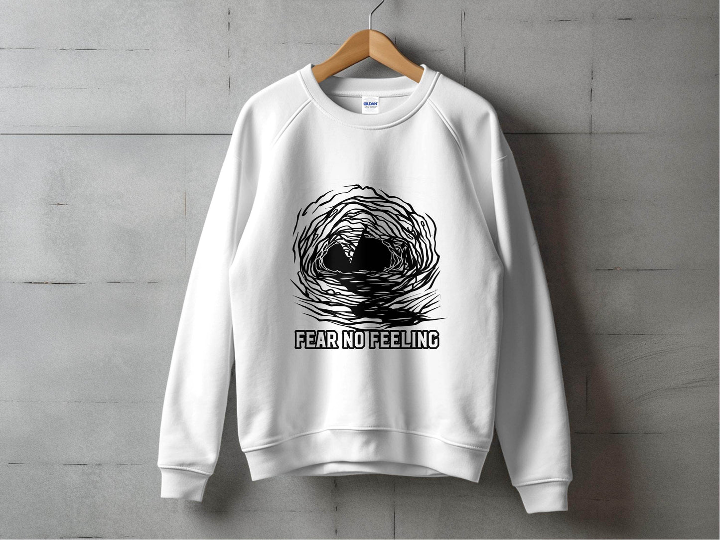 Fear No Feeling Artistic Graphic Sweater - Design & Vybe