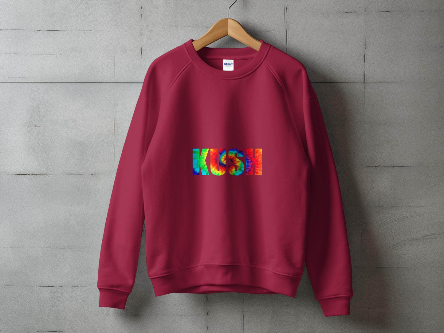 Kush Tie Dye Text Stylish Graphics Hoodie - Design & Vybe