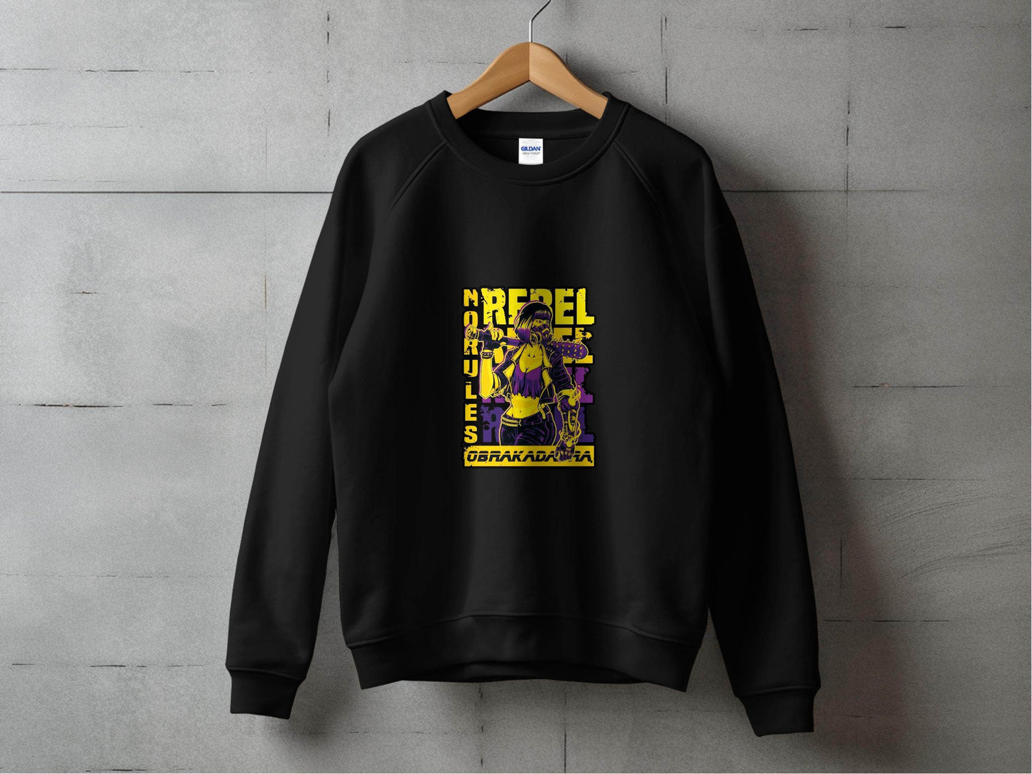 No Rules Rebel Image Graphic For Obrakada Sweater - Design & Vybe