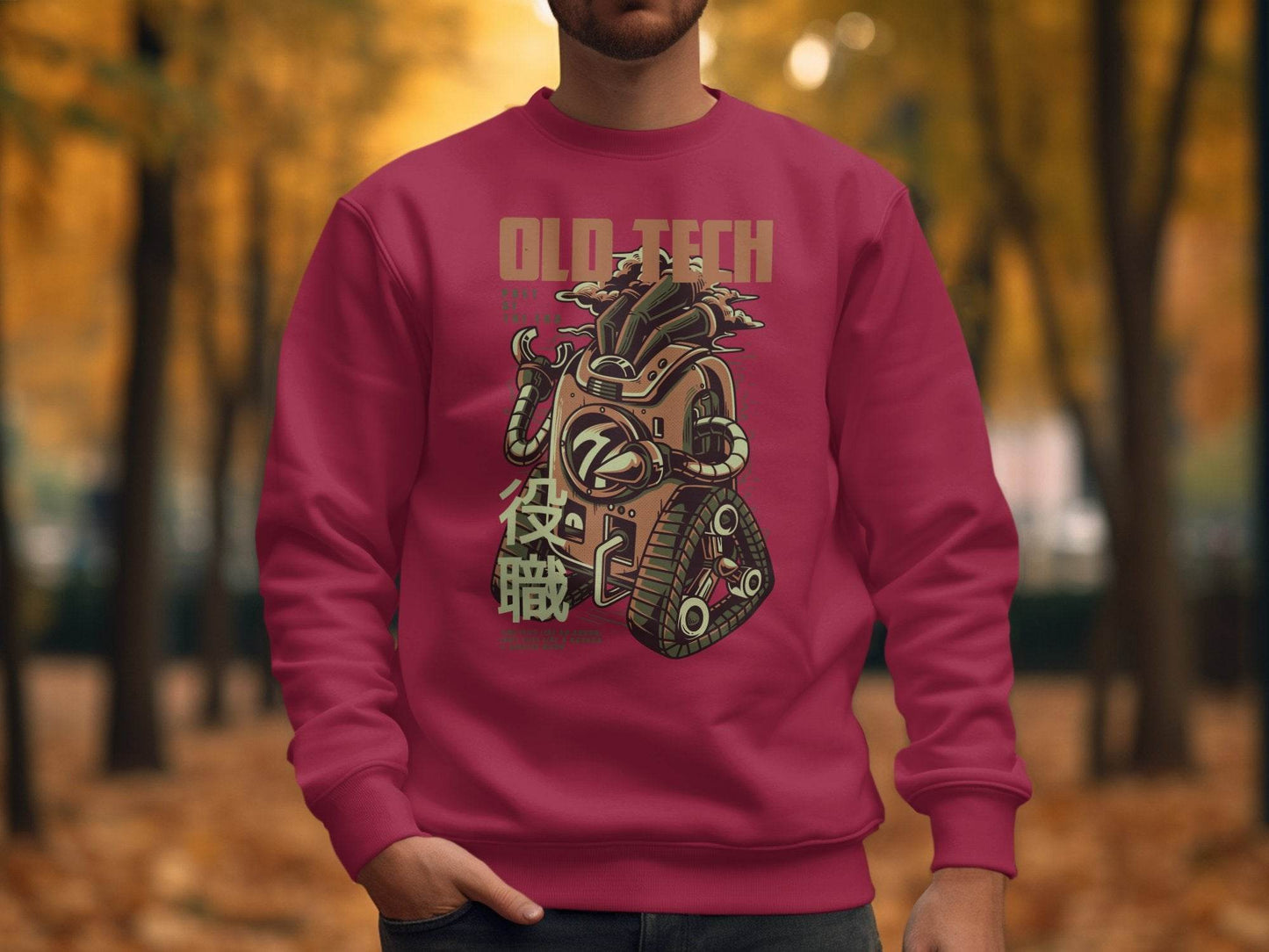 Old Tech Post of the End Robot Inspired Sweater - Design & Vybe